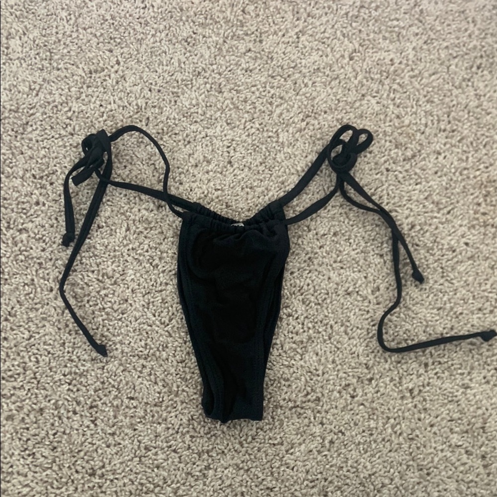 Black String Bikini Bottom